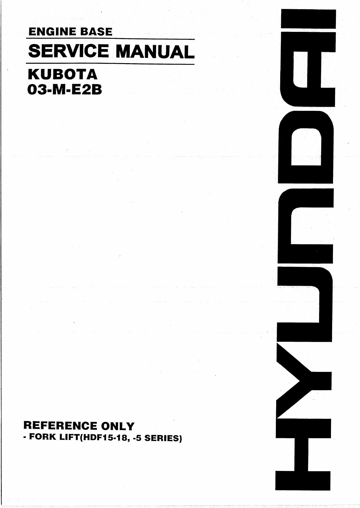03-M-E2B KUBOTA SERVICE MANUAL